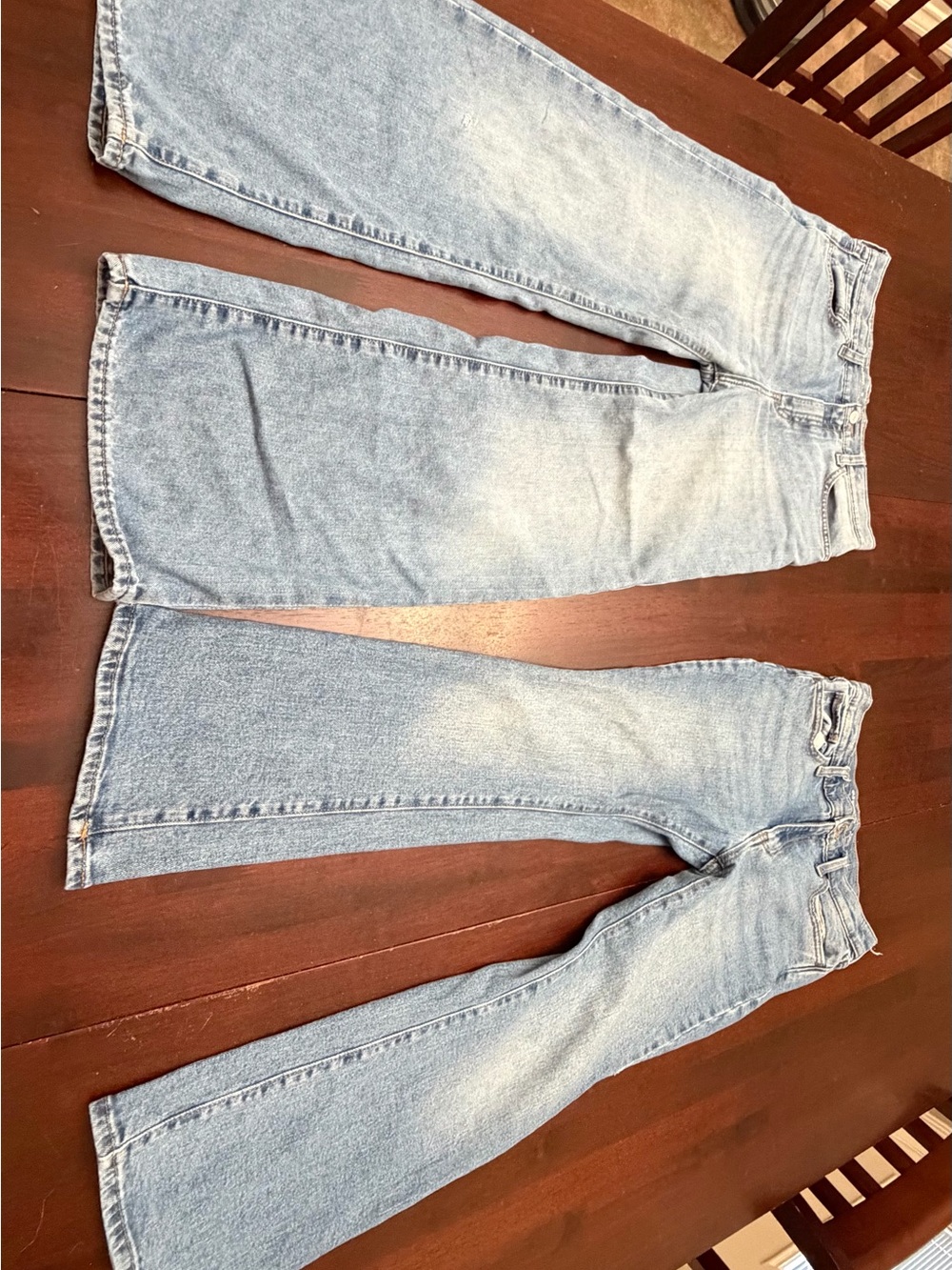 Old Navy Light Blue Flared/ Baggy Wide leg.Girls size 14 Plus Jeans x2 Pair